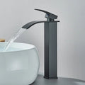 Matte black basin tap