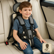 Portable Child Travel Seat, Foldable Lightweight Compact Design with Adjustable Harness, Removable Fabric, 2 Sizes and 8 Colours for Family Travel