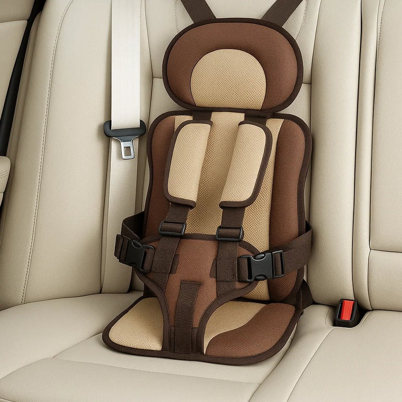 Portable Child Travel Seat, Foldable Lightweight Compact Design with Adjustable Harness, Removable Fabric, 2 Sizes and 8 Colours for Family Travel