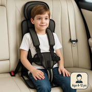 Portable Child Travel Seat, Foldable Lightweight Compact Design with Adjustable Harness, Removable Fabric, 2 Sizes and 8 Colours for Family Travel