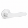 ALORA white door handle – complete view on white background
