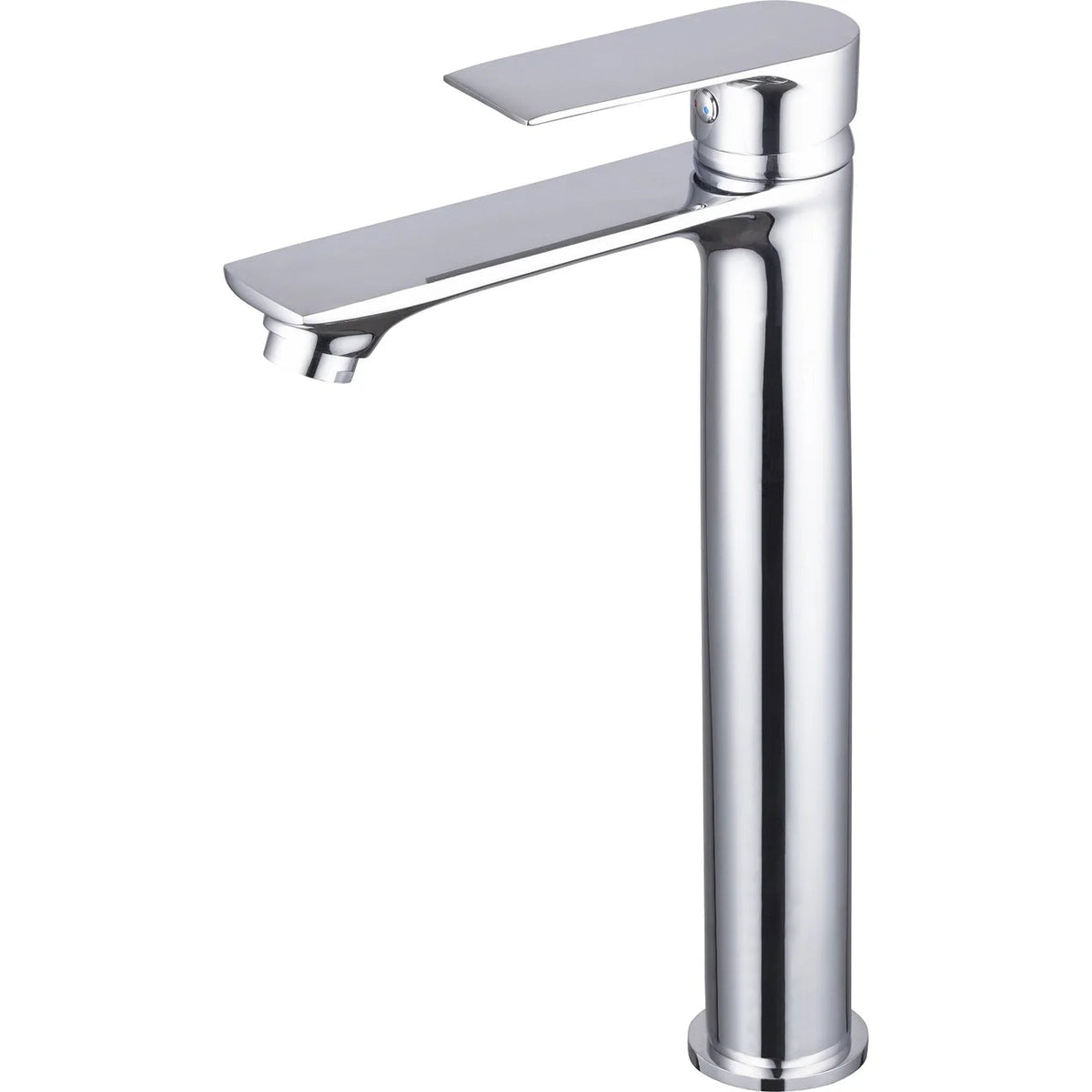 Chrome tall basin mixer tap – high rise view