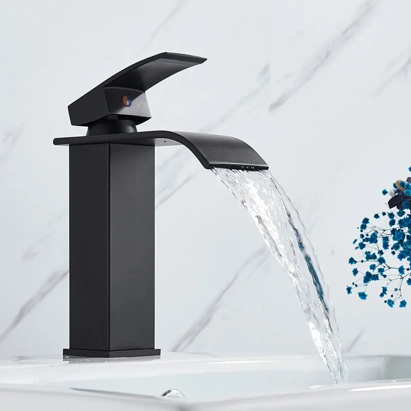 Matte black single-hole basin tap – additional view