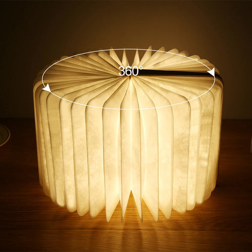 Rechargeable book lamp open