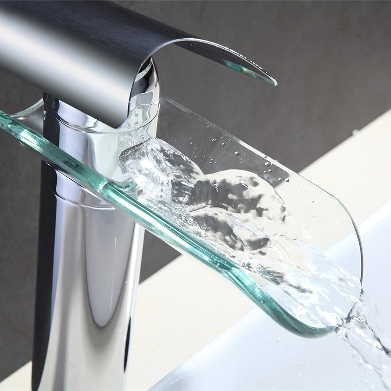 Cascade glass basin mixer tap 3
