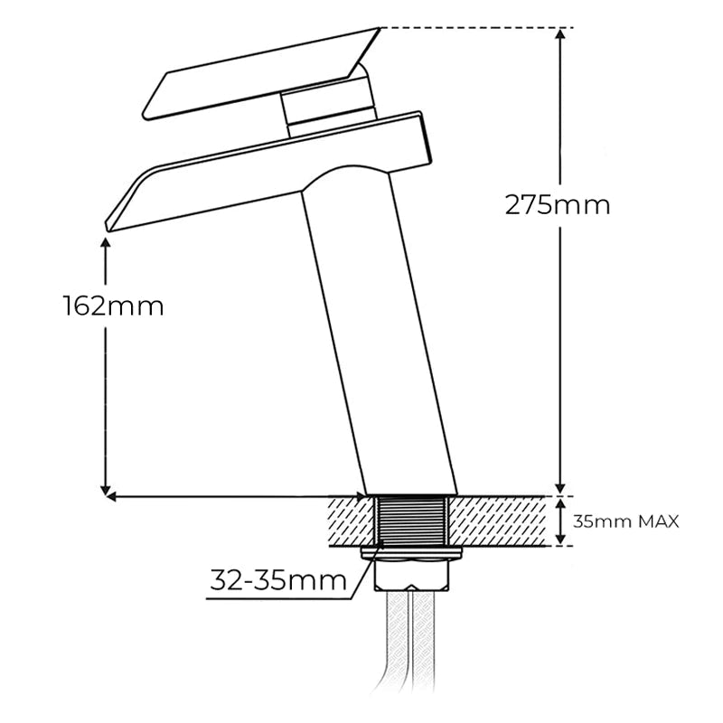 Cascade glass basin mixer tap 8