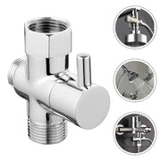 Chrome 3-way WC tap 1/2 3