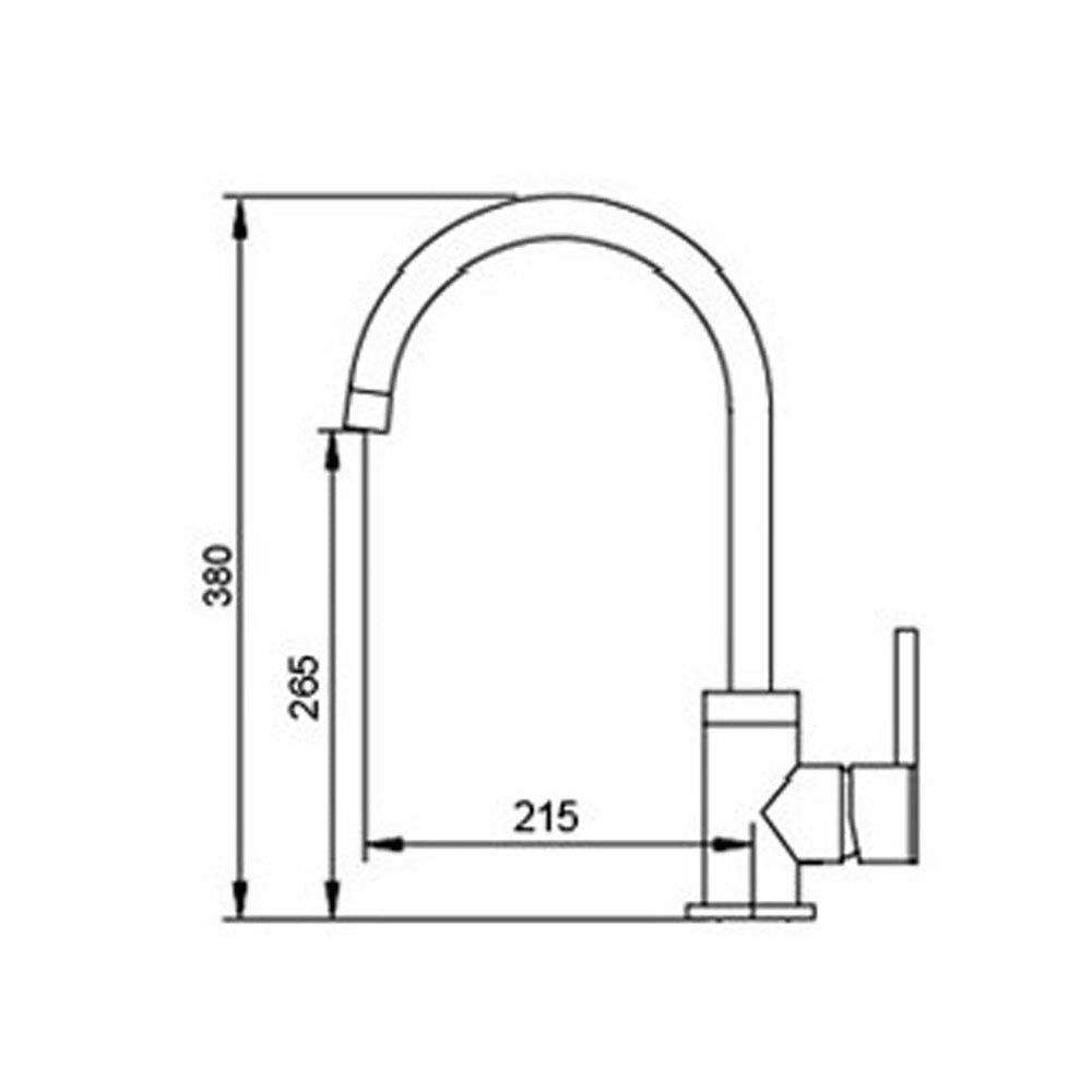Classic swan neck kitchen mixer tap 2