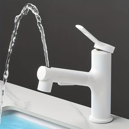 Single Lever Basin Mixer Tap – White