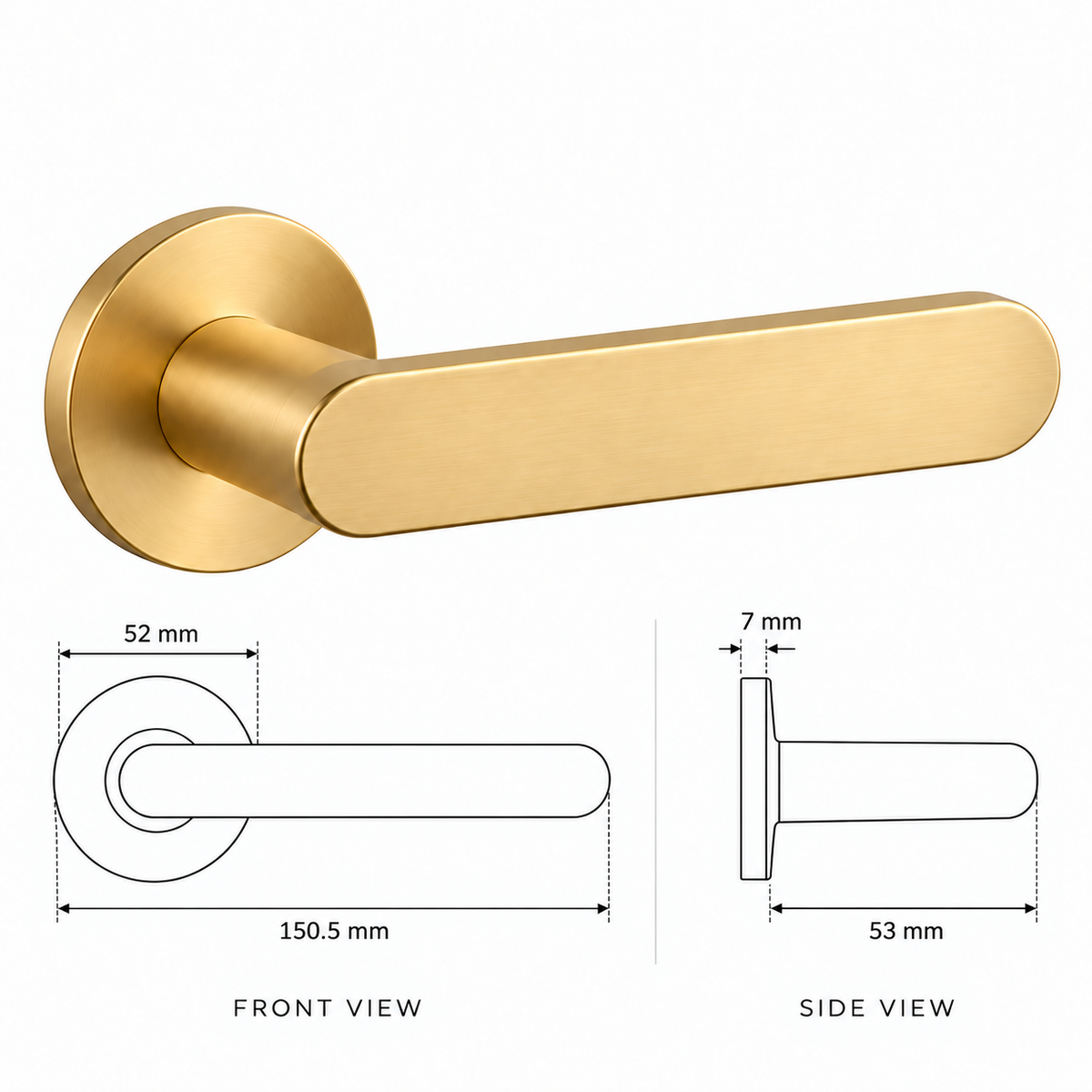 DALIA door handle dimensions