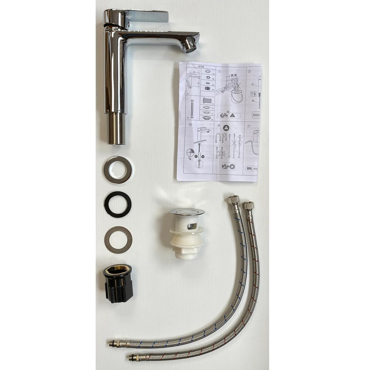 Chrome basin mixer tap – view 4