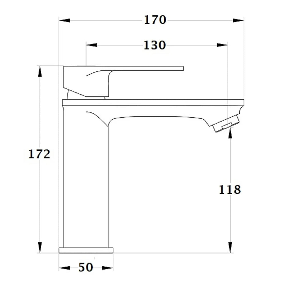 Chrome basin mixer tap – view 5