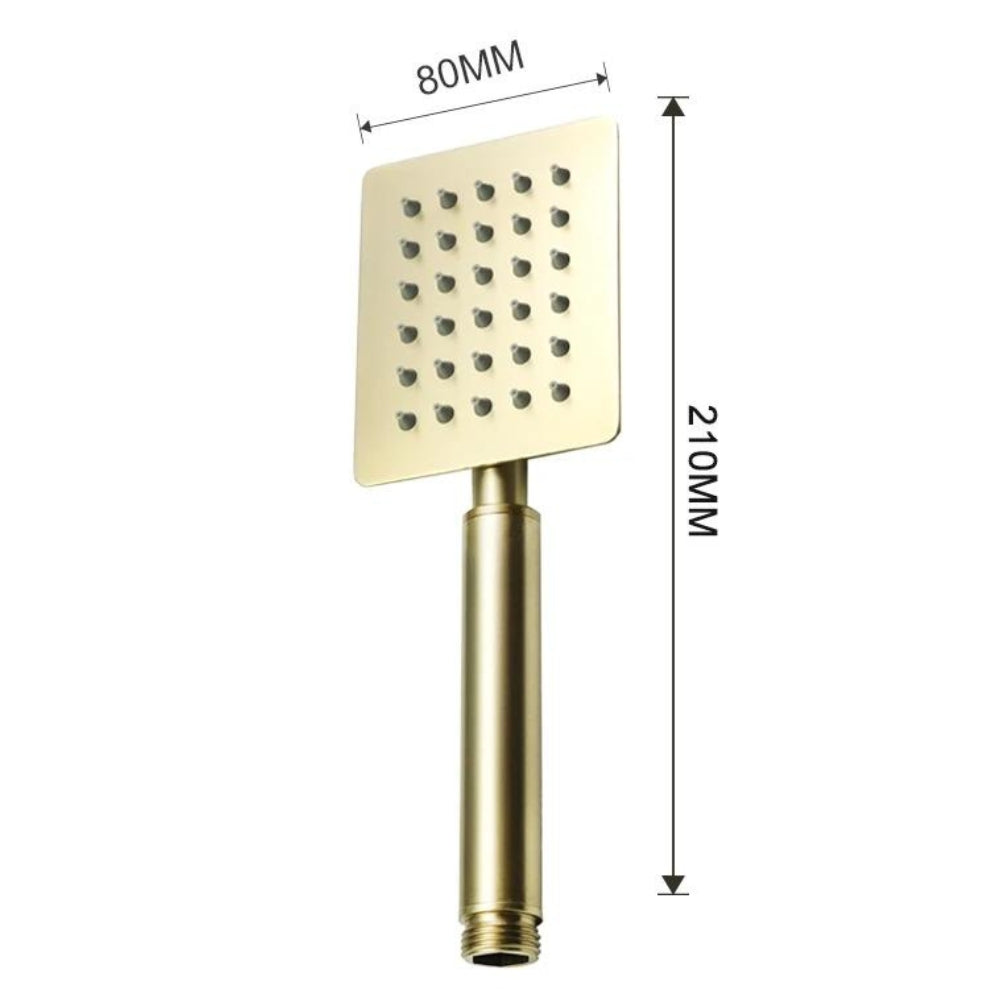 Lunar square gold high-pressure shower head 2