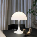 White mushroom table lamp