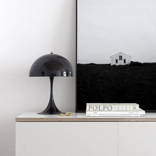 Black mushroom table lamp