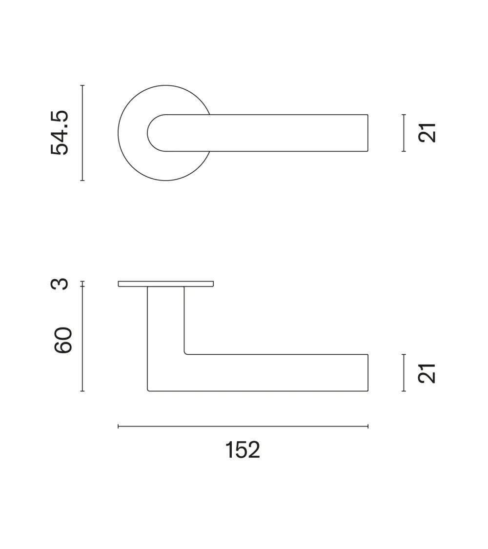 OVAL 1750 Black Door Handle Pair