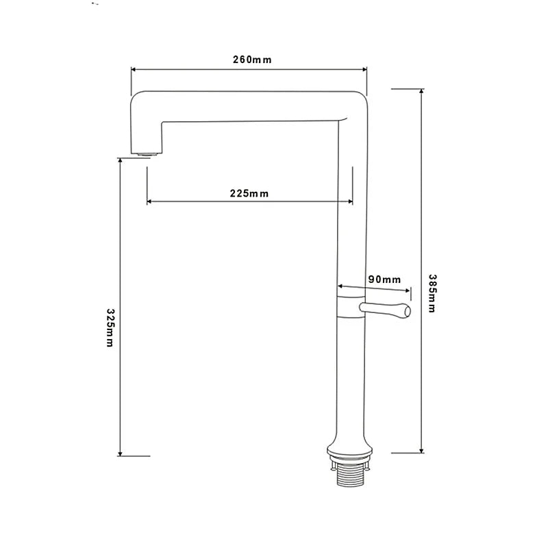 Square pivoting kitchen mixer tap 3