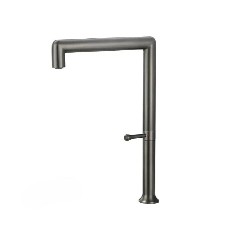 Square pivoting kitchen mixer tap 6