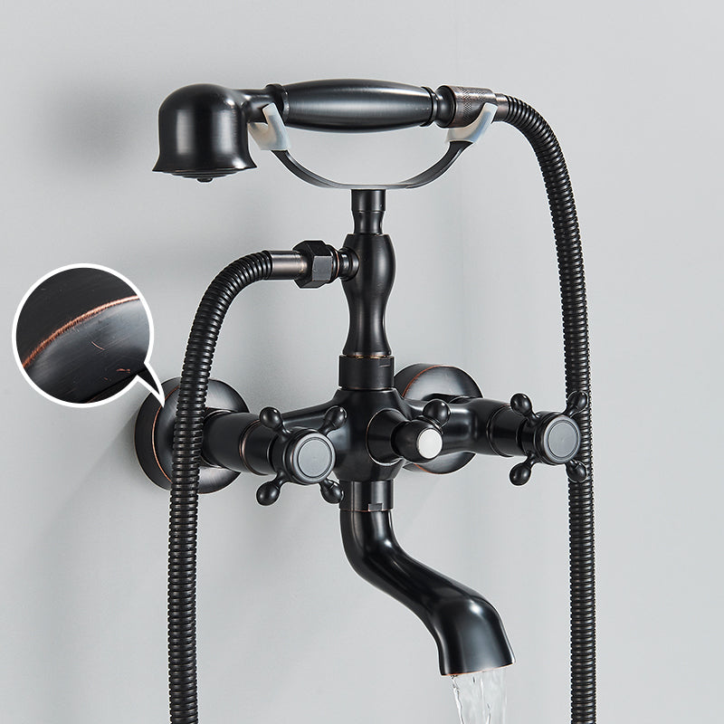 Vintage Bath Mixer Tap with Hand Shower – Solid Brass