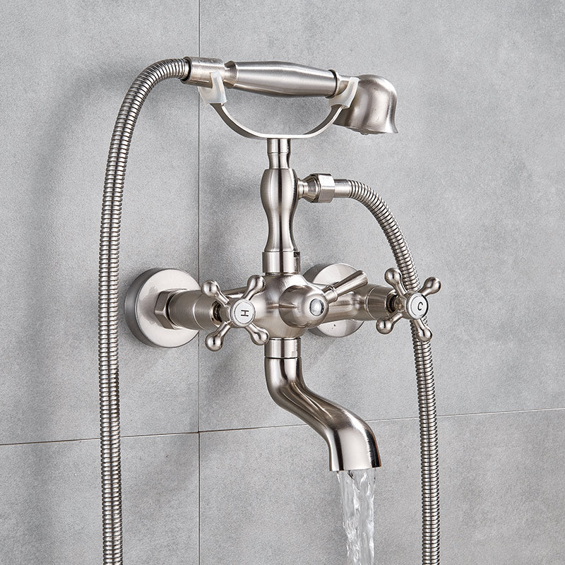 Vintage bath mixer with hand shower 4
