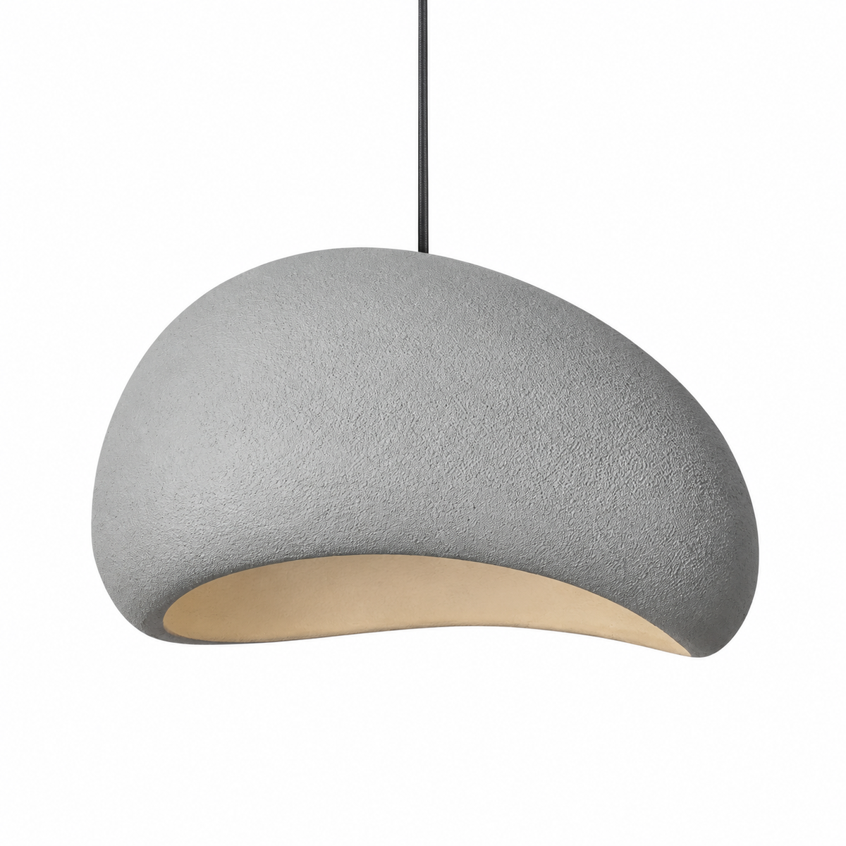 Wabi Sabi Pendant Light – Model B – Grey – White background
