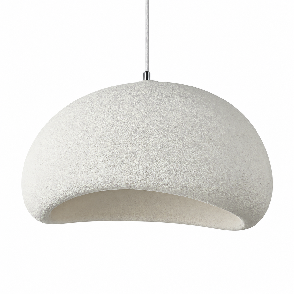 Wabi Sabi Pendant Light – Model B – White – White background
