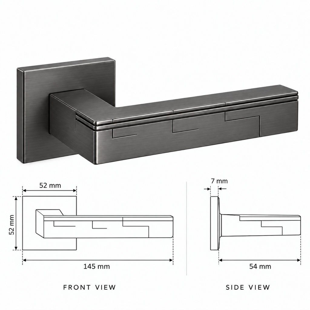 WARNA gunmetal door handle dimensions