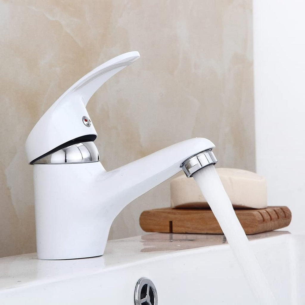 White basin mixer tap 1