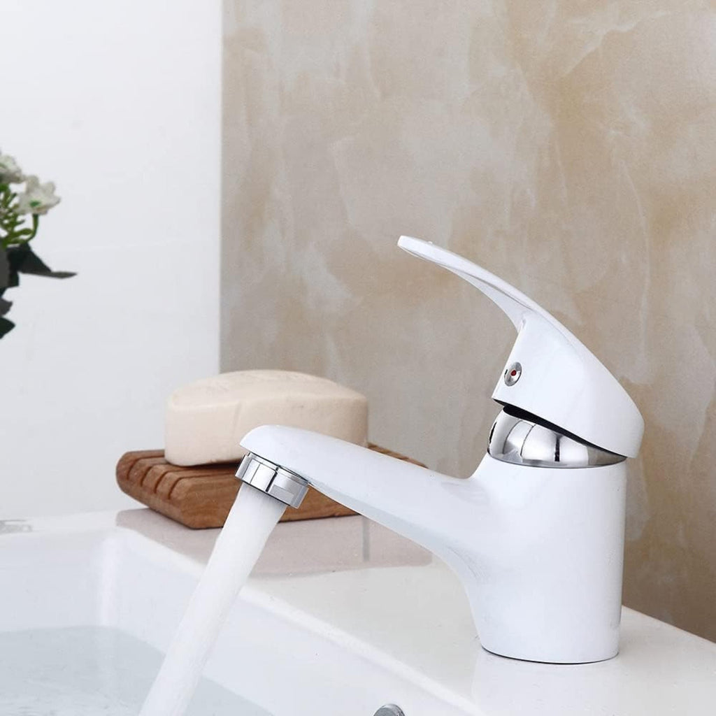 White basin mixer tap 2