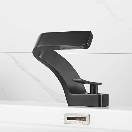Monobloc basin mixer tap detail