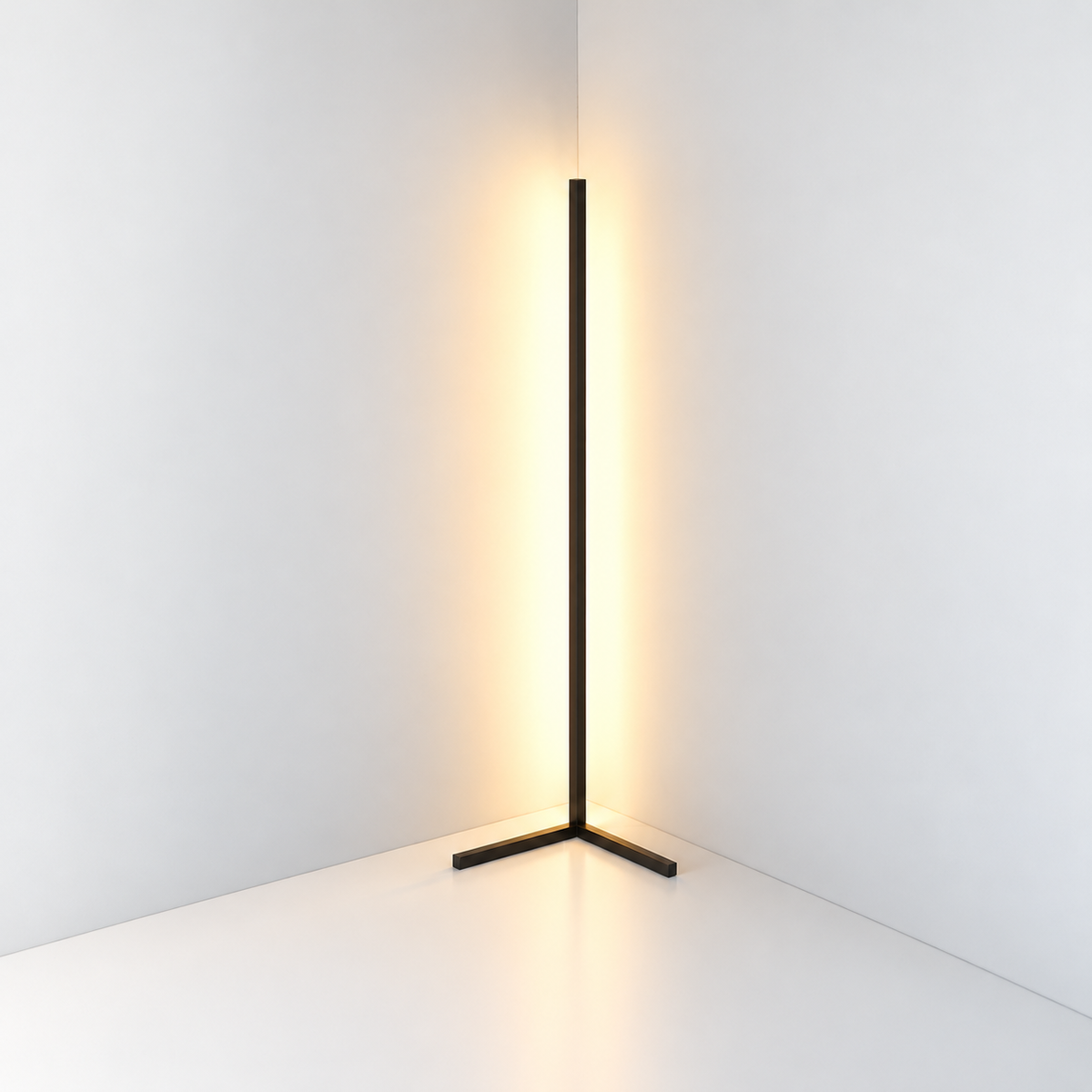 Black RGB corner lamp 40 cm with warm light